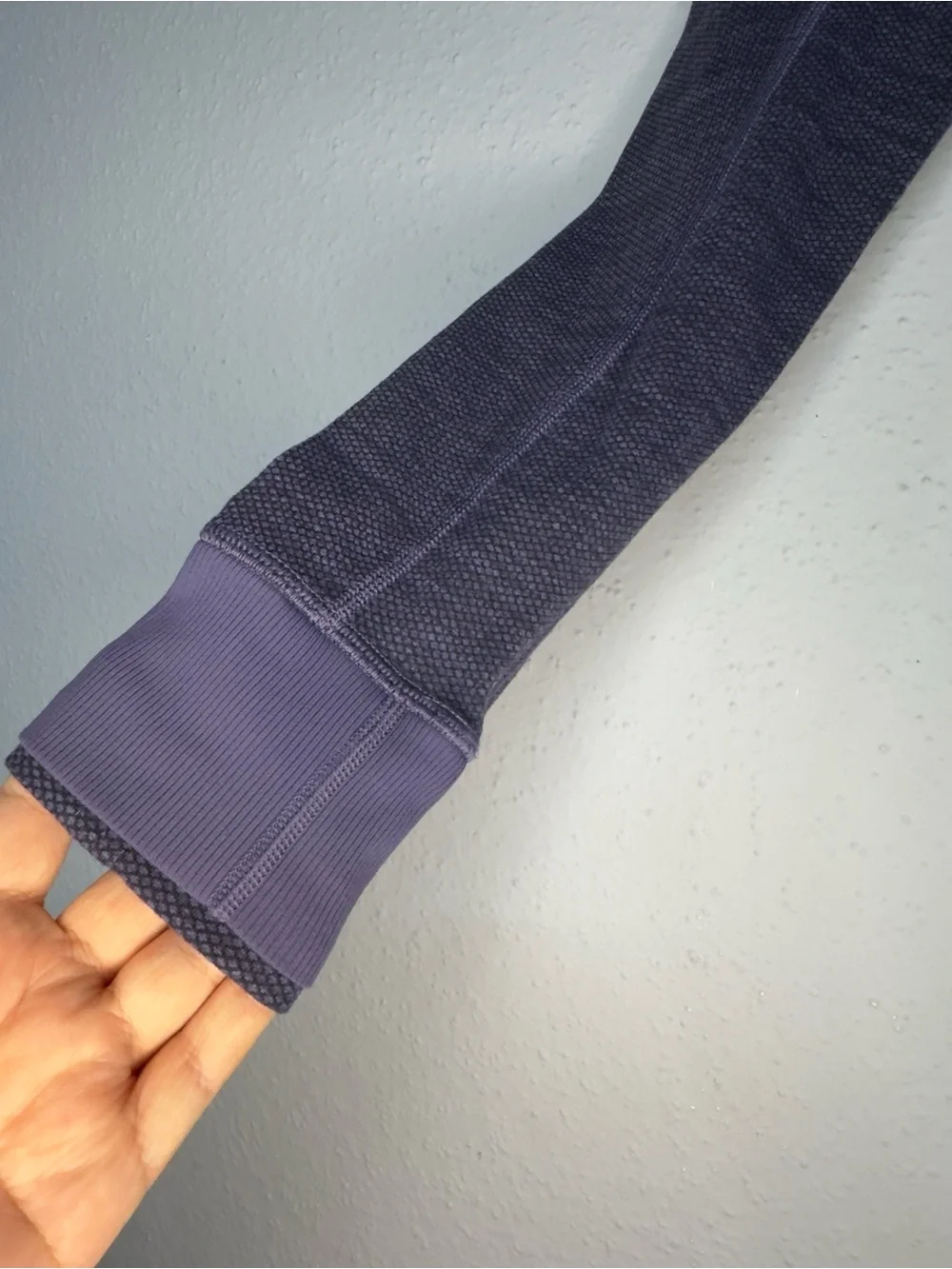 lululemon athletica Two-Tone Dark Purple Asymmetrical Zip Bomber Jacket